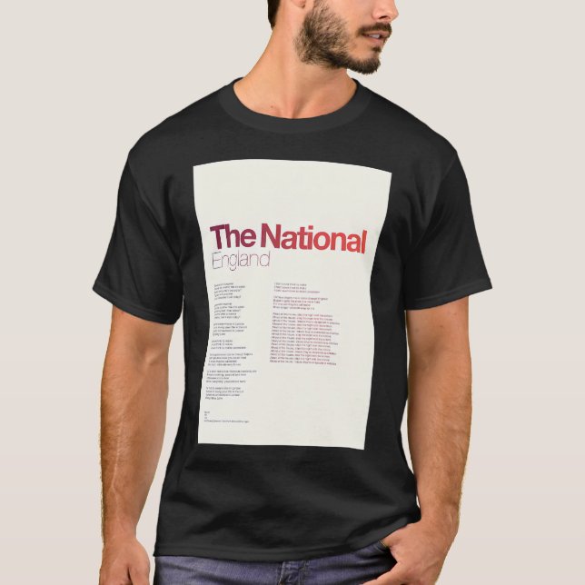 Camiseta Minimalista da Inglaterra (Frente)