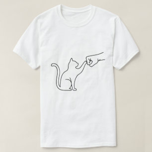 Camiseta Minimalista de Arte Linear de Punho de Ga