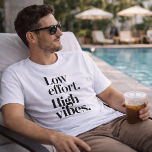 Camiseta Minimalista de Baixo Esforço e Alta Vibra