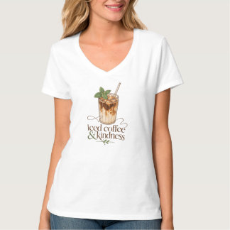 Camiseta Minimalista de Café Gelado e Gentileza