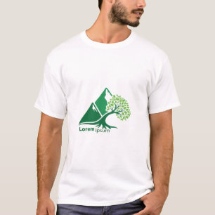 Camiseta Minimalista de Crescimento Natural de Árv