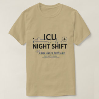 Camiseta Minimalista de Enfermeira Noturna em UTI 