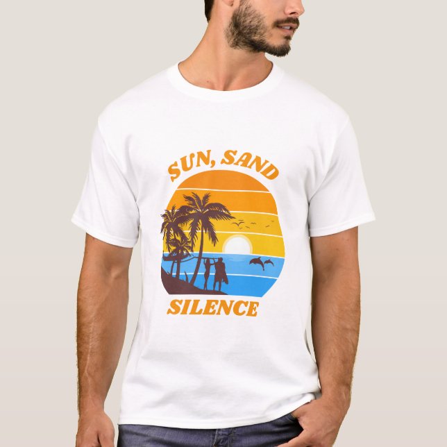 Camiseta Minimalista de férias de praia (Frente)