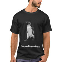 Camiseta Minimalista de Pinguim Inspirador