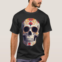 Minimalista Día de los Muertos Skull