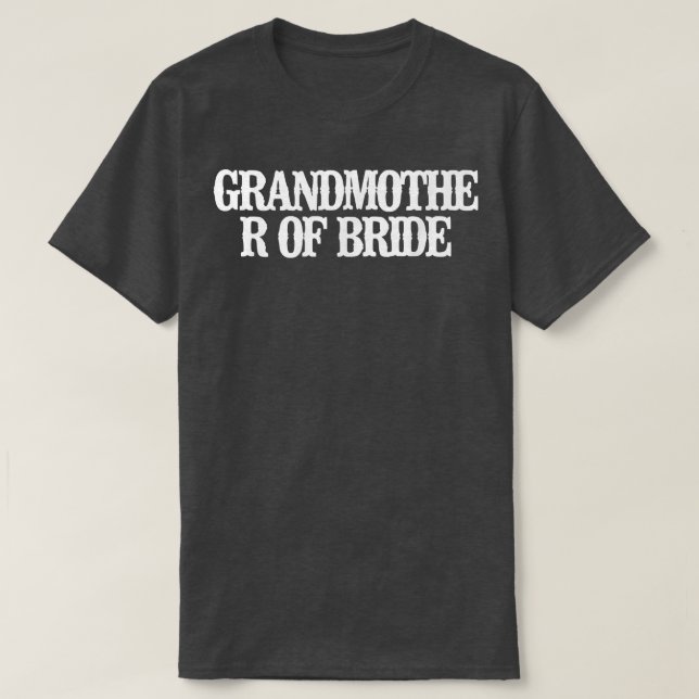 Camiseta Minimalista Divertida Avó Da Noiva (Frente do Design)