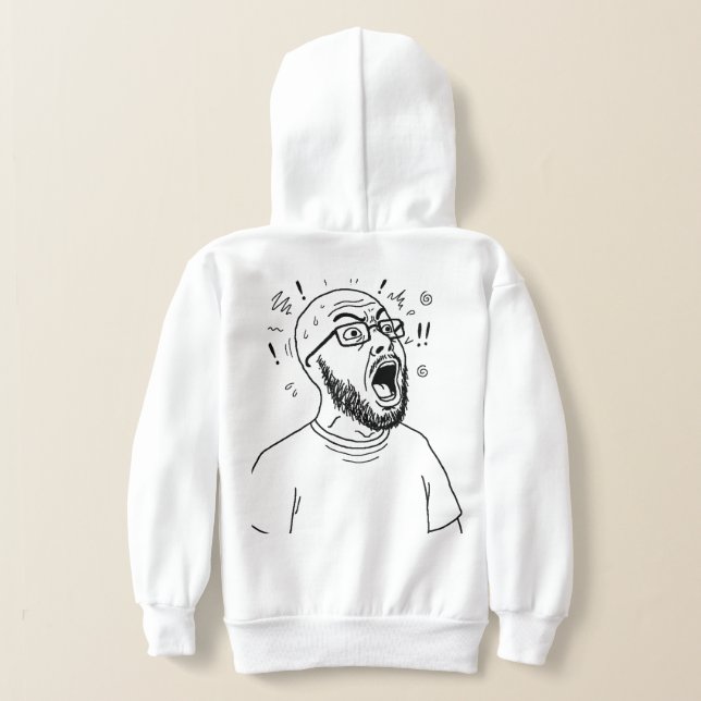 Camiseta Minimalista do Cara Gritando (Postura das costas)