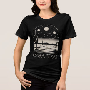 Camiseta Minimalista do Deserto de Marfa Texas Ret