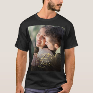 Camiseta Minimalista do Dia dos Namorados Moderno Foto Cali