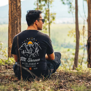 Camiseta Minimalista do Monte Sherman Colorado 14ers Mounta