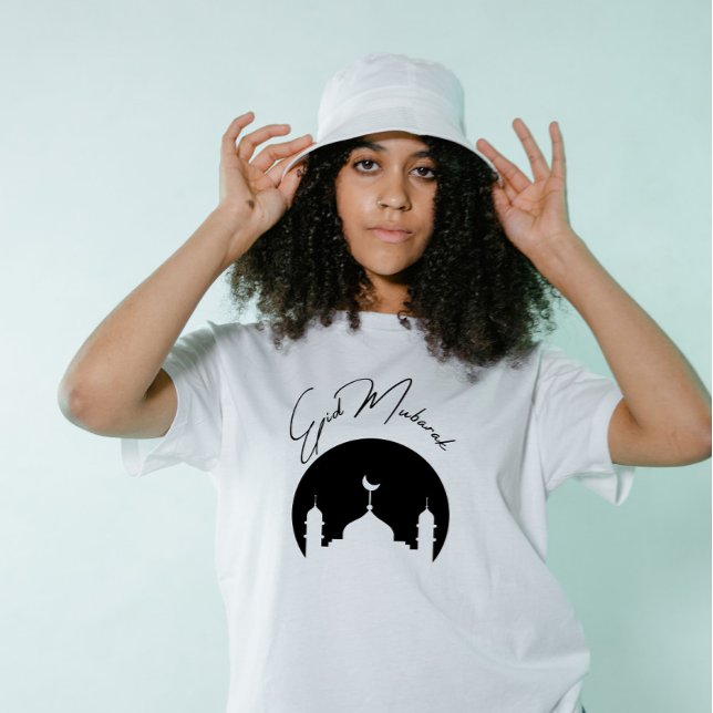 Camiseta Minimalista Eid Mubarak Modern (Criador carregado)