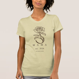 Camiseta Minimalista Elegante MAMA Rosa