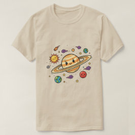 Camiseta Minimalista Espaço Estético Galáxia Lua