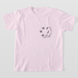 Camiseta Minimalista Gato Infantil Primavera 