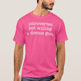 Camiseta Minimalista Introvertido Mas Disposto a Discutir C
