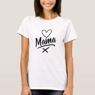 Camiseta Minimalista Mama Heart para Mães