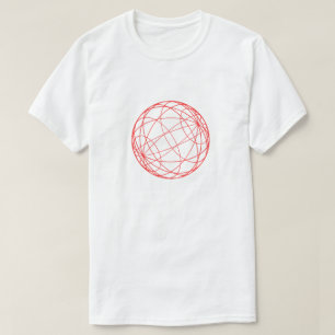 Camiseta Minimalista Moderna em Vermelho Geométric