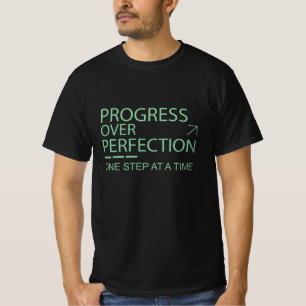 Camiseta Minimalista Motivacional Progresso Sobre