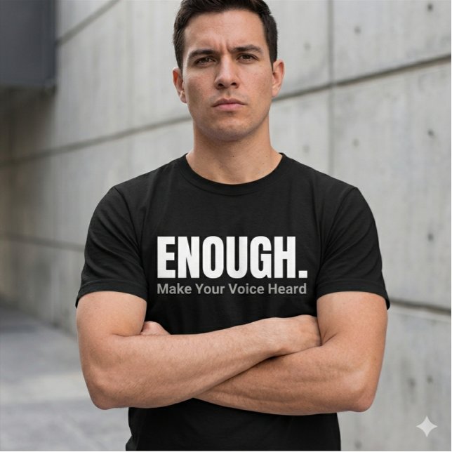 Camiseta Minimalista O SUFICIENTE Faça Sua Voz Ser Ouvida T (Criador carregado)