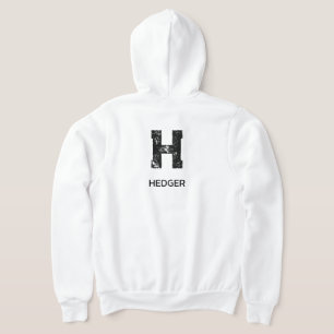 CAMISETA MINIMALISTA PRETA MONOGRAMA DE UMA LETRA NOME BRAN