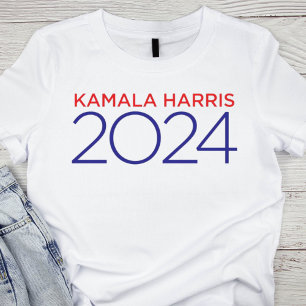 Camiseta Minimalista Red e Blue Kamala Harris 2024