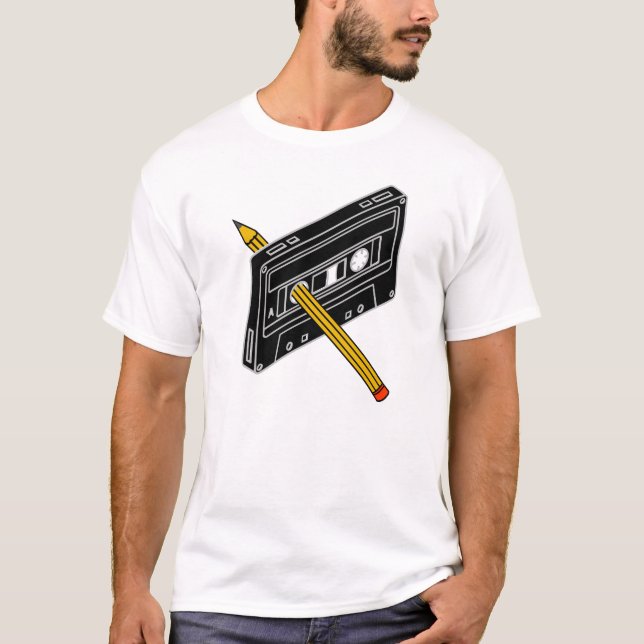 Camiseta Minimalista Retro rebobinar (Frente)