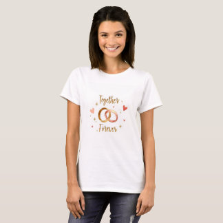 Camiseta Minimalista Romântica Para Sempre Juntos
