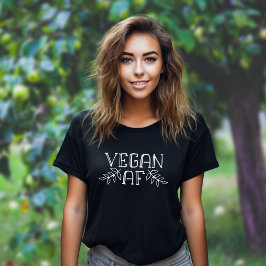 Camiseta Minimalista Vegano Folhas