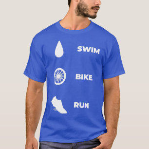 Camiseta Minimalistic Athlete Sport Triathlon Swim Bike Run