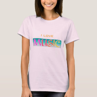 Camiseta Minimalística Adoro Música