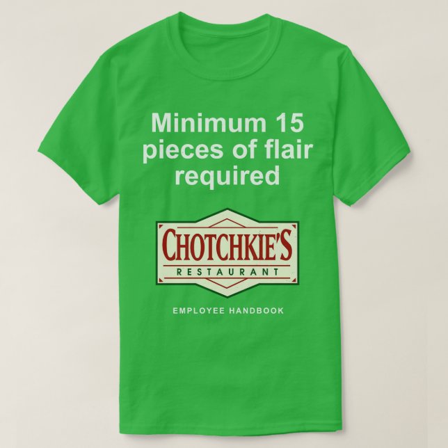 Camiseta Mínimo de 15 pedaços de chicletes exigidos (Frente do Design)
