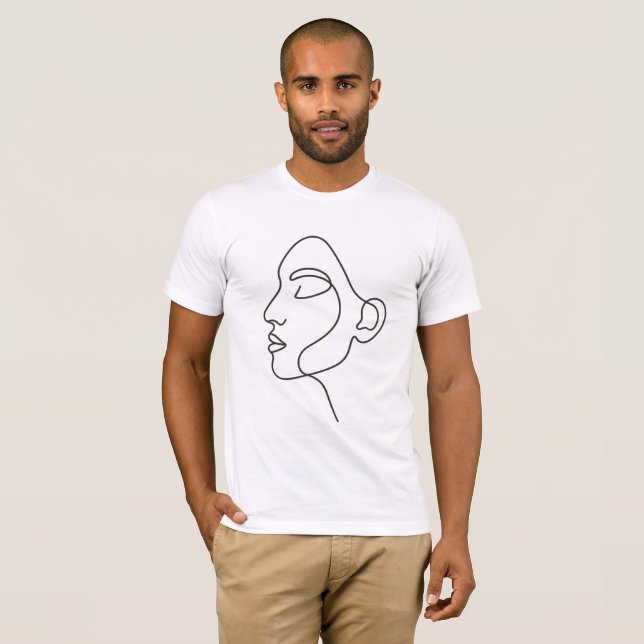Camiseta Mínimo de Arte de Linha (Frente Completa)