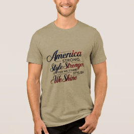 Camiseta Mínimo de EUA Orgulho Tee - América Forte, Estilo