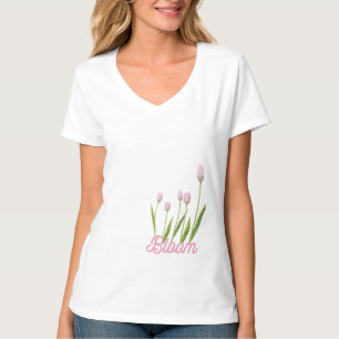 Camiseta Mínimo de tulipas de sangue - mulheres gráficas mo