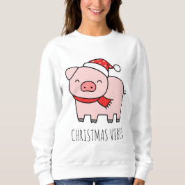 Camiseta Mínimo de vibrações para o Natal de Suíno Rosa Bon