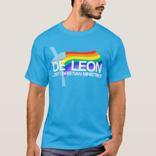Camiseta Ministérios Cristãos LGBT de Leon Logotipo e Palav