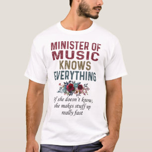 Camiseta Ministro da Música sabe tudo
