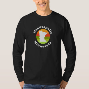 Camiseta Minneapolis Minnesota Ao Ar Livre Nascer do Sol MN