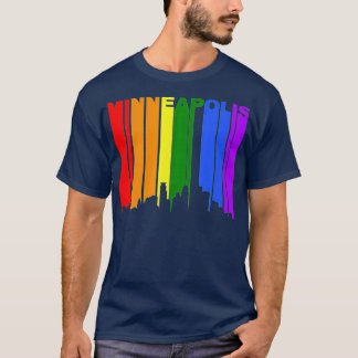 Camiseta Minneapolis Minnesota LGBTQ Orgulho gay Rainbow Sk