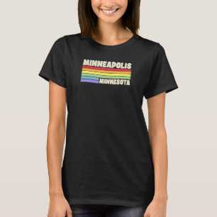 Camiseta Minneapolis Minnesota Pride Rainbow Flag Orgulho g