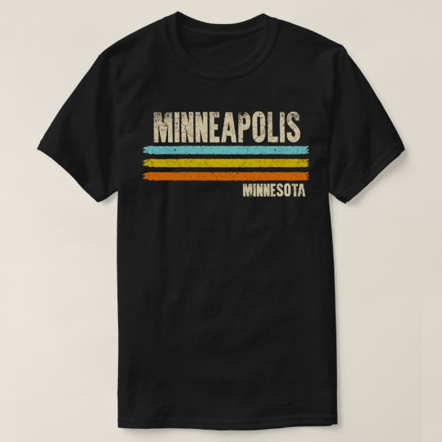 Camiseta Minneapolis Minnesota Retro (Frente do Design)