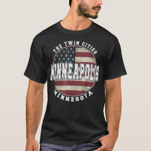 Camiseta Minneapolis Minnesota Vintage bandeira americana
