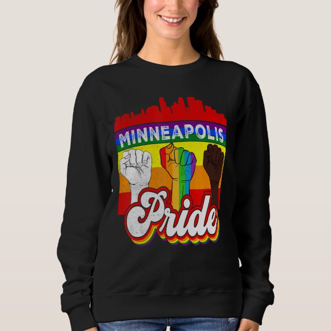 Camiseta Minneapolis Pride Rainbow Orgulho gay Flag Lgbt (Frente)
