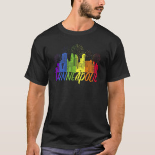Camiseta Minneapolis Pride Skyline Pride Parade Minneapoli