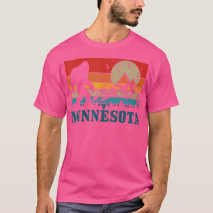 Camiseta Minnesota Bigfoot Vintage Mounties Caminhando Acam