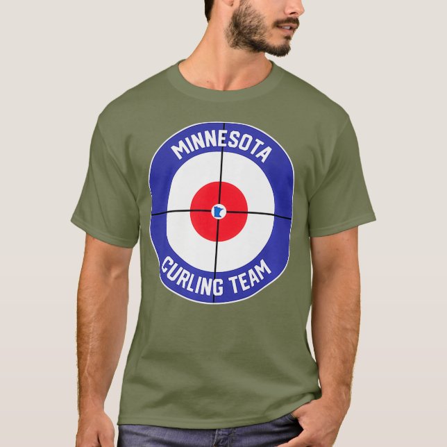Camiseta Minnesota Curling Team Sweep Rock MN State (Frente)
