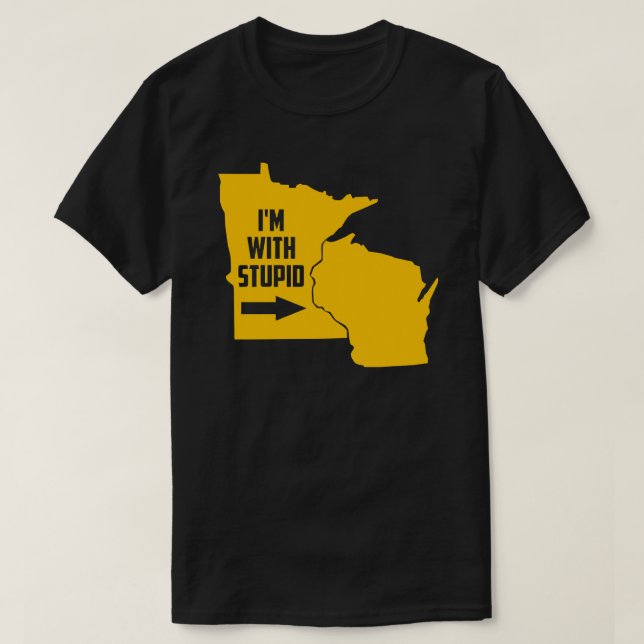 Camiseta Minnesota Estou com um idiota (Frente do Design)