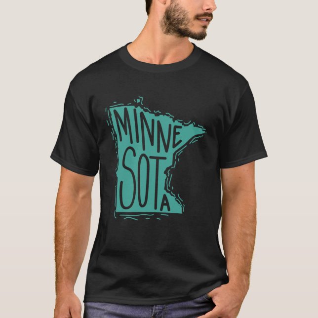 Camiseta Minnesota Map Outline USA America (Frente)