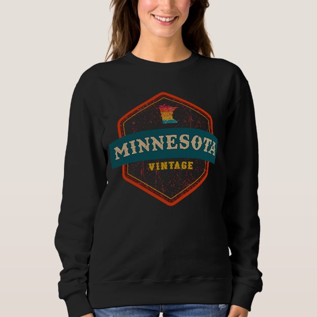 Camiseta Minnesota MN Graphic Souvenir Love Distressed Stat (Frente)