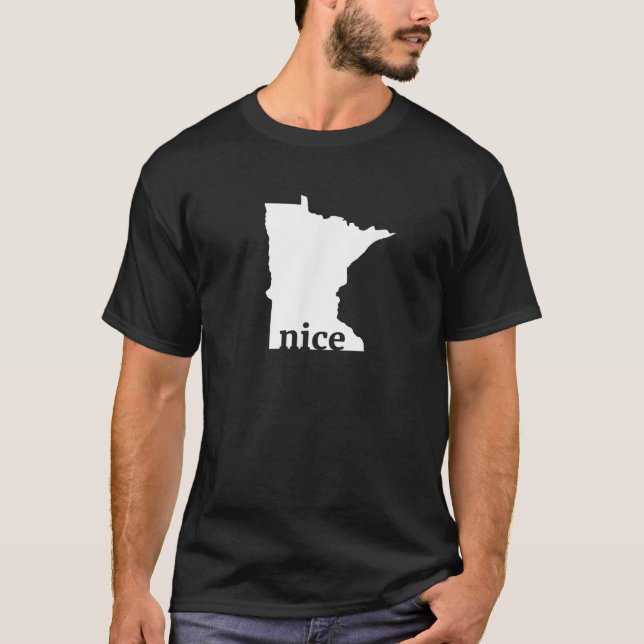 Camiseta Minnesota Nice State Pride Funny Gift Outdoor MN (Frente)